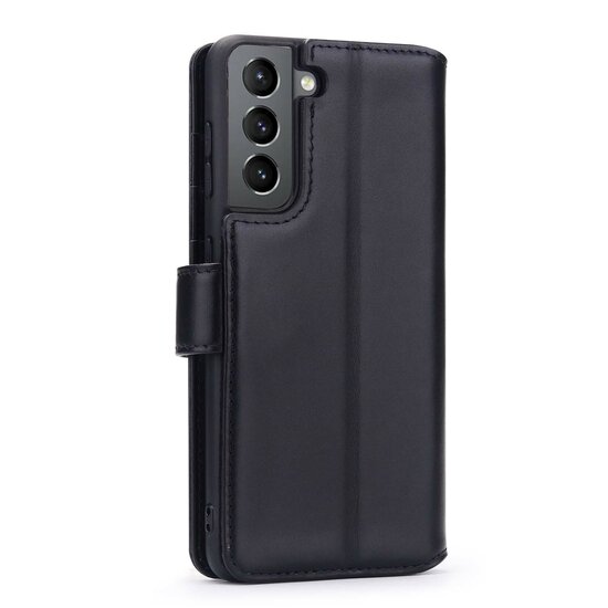 Samsung Galaxy S21 FE Hoesje - Luxe MobyDefend Wallet Bookcase - Zwart