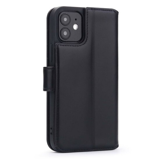 iPhone 12 / iPhone 12 Pro Hoesje - Luxe MobyDefend Wallet Bookcase - Zwart