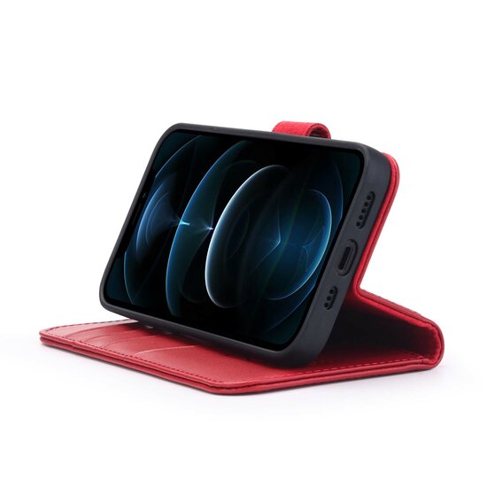 iPhone 12 / iPhone 12 Pro Hoesje - Luxe MobyDefend Wallet Bookcase - Rood