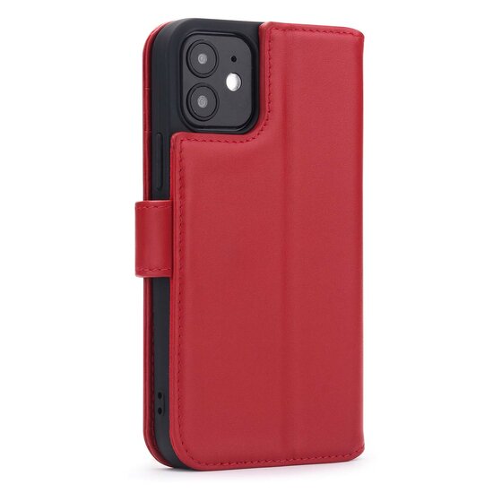 iPhone 12 / iPhone 12 Pro Hoesje - Luxe MobyDefend Wallet Bookcase - Rood