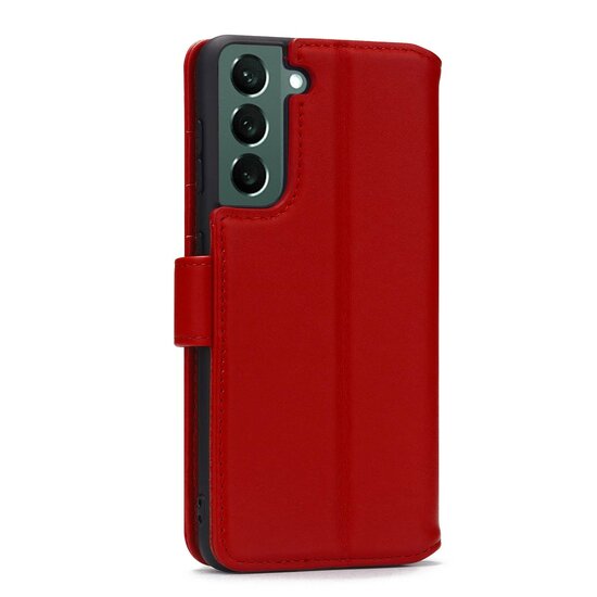 Samsung Galaxy S22 Hoesje - Luxe MobyDefend Wallet Bookcase - Rood