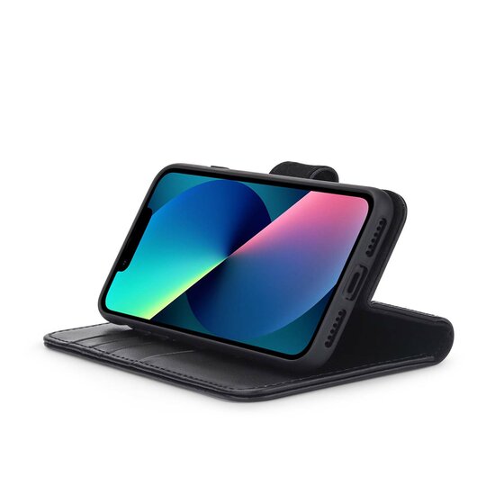 iPhone 13 Mini Hoesje - Luxe MobyDefend Wallet Bookcase - Zwart