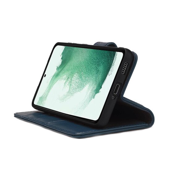 Samsung Galaxy S22 Plus (S22+) Hoesje - Luxe MobyDefend Wallet Bookcase - Blauw