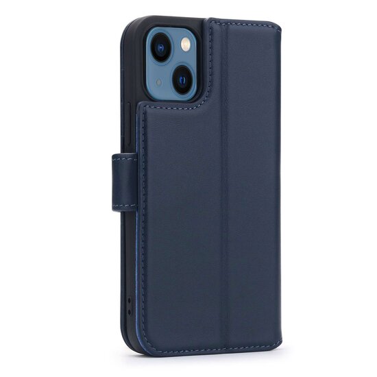 iPhone 13 Mini Hoesje - Luxe MobyDefend Wallet Bookcase - Blauw