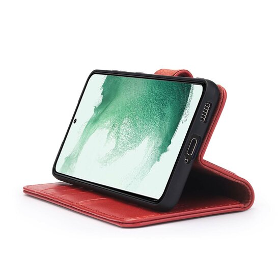Samsung Galaxy S22 Plus (S22+) Hoesje - Luxe MobyDefend Wallet Bookcase - Rood