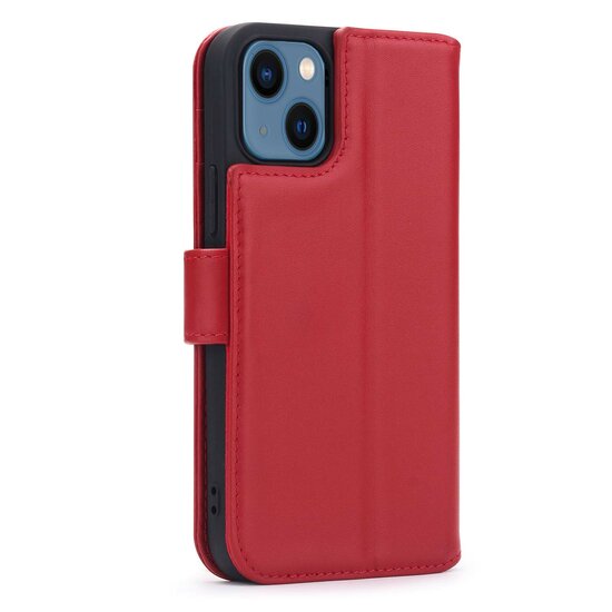 iPhone 13 Mini Hoesje - Luxe MobyDefend Wallet Bookcase - Rood