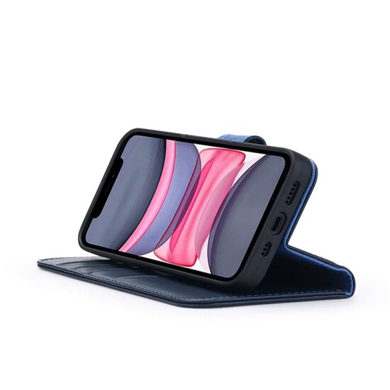 iPhone 11 Hoesje - Luxe MobyDefend Wallet Bookcase - Blauw