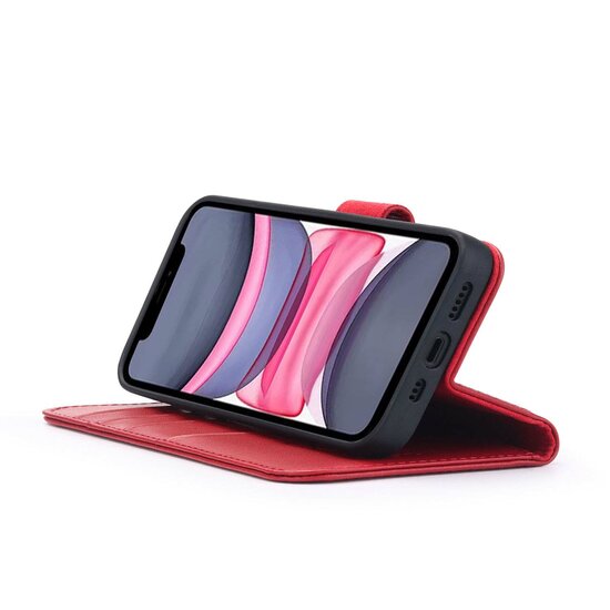 iPhone 11 Hoesje - Luxe MobyDefend Wallet Bookcase - Rood