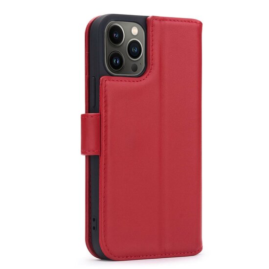 iPhone 13 Pro Max Hoesje - Luxe MobyDefend Wallet Bookcase - Rood