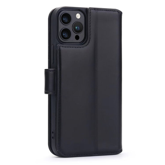 iPhone 14 Pro Hoesje - Luxe MobyDefend Wallet Bookcase - Zwart