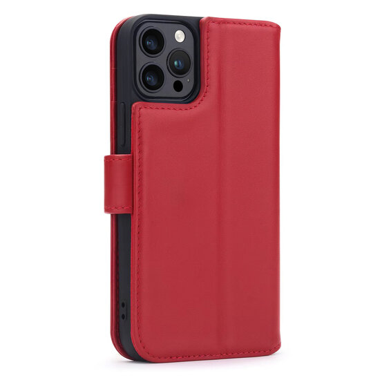 iPhone 14 Pro Hoesje - Luxe MobyDefend Wallet Bookcase - Rood
