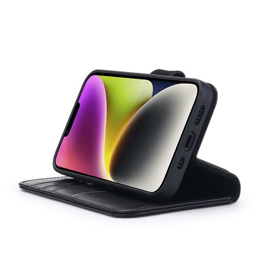 iPhone 14 Plus Hoesje - Luxe MobyDefend Wallet Bookcase - Zwart