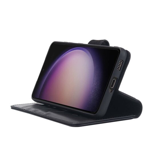 Samsung Galaxy S23 Hoesje - Luxe MobyDefend Wallet Bookcase - Zwart
