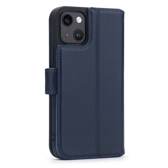 iPhone 15 Hoesje - Luxe MobyDefend Wallet Bookcase - Blauw