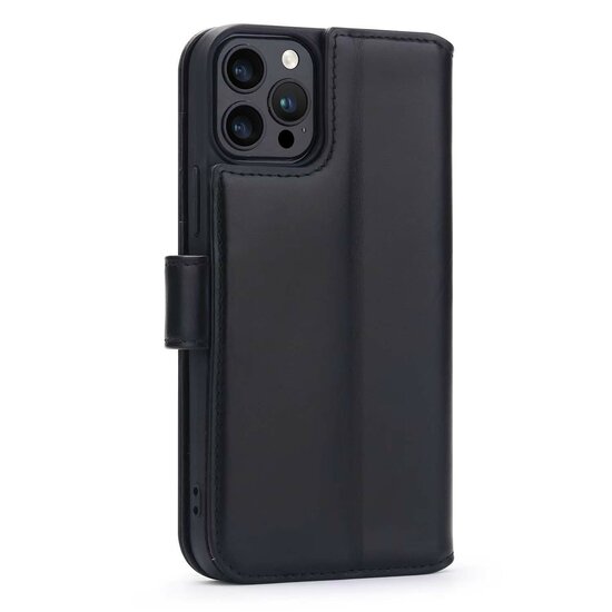 iPhone 15 Pro Max Hoesje - Luxe MobyDefend Wallet Bookcase - Zwart