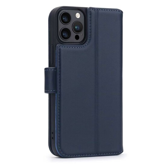 iPhone 15 Pro Max Hoesje - Luxe MobyDefend Wallet Bookcase - Blauw