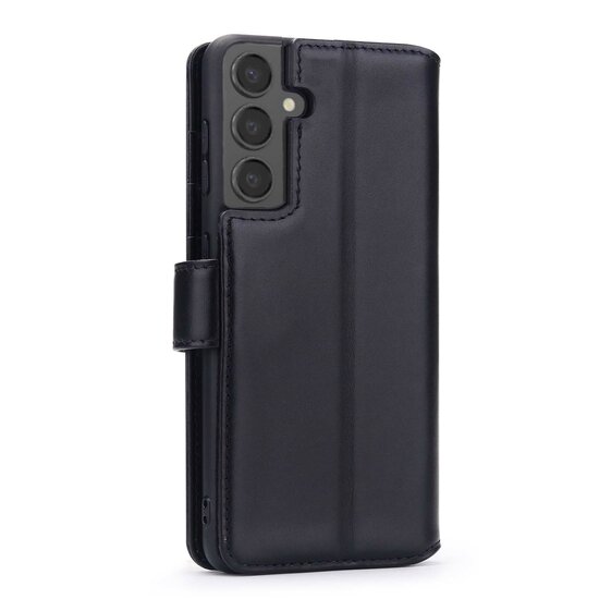 Samsung Galaxy S24 Hoesje - Luxe MobyDefend Wallet Bookcase - Zwart