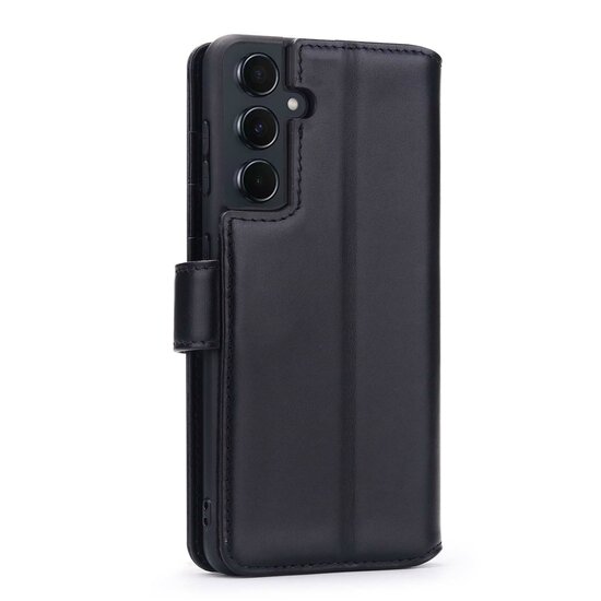 Samsung Galaxy A55 Hoesje - Luxe MobyDefend Wallet Bookcase - Zwart