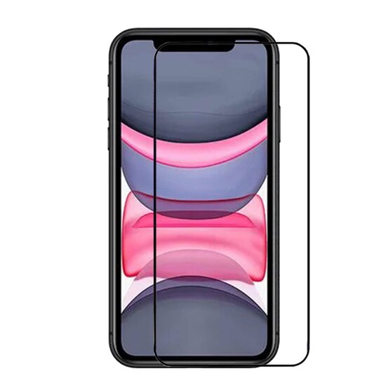 3-Pack Apple iPhone 11 / iPhone XR Screenprotectors - MobyDefend Screensavers Met Zwarte Randen - Gehard Glas 