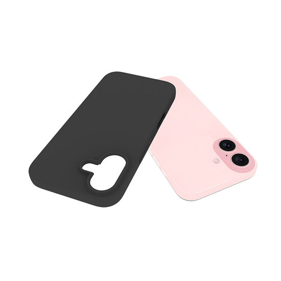 iPhone 16 Hoesje - MobyDefend TPU Backcover - Mat Zwart
