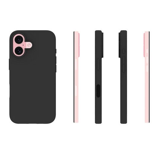 iPhone 16 Hoesje - MobyDefend TPU Backcover - Mat Zwart