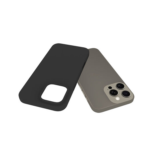 iPhone 16 Pro Hoesje - MobyDefend TPU Backcover - Mat Zwart