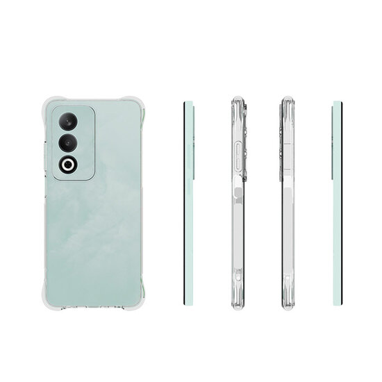 Oppo A80 5G Hoesje - MobyDefend Transparante Shockproof TPU Backcover - Verstevigde Hoeken - Volledig Doorzichtig