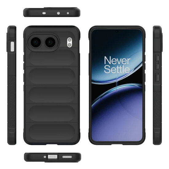 OnePlus Nord 4 Hoesje - MobyDefend TPU Gripcase - Zwart