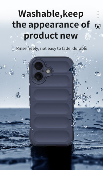 iPhone 16 Hoesje - MobyDefend TPU Gripcase - Paars