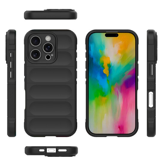 iPhone 16 Pro Hoesje - MobyDefend TPU Gripcase - Paars