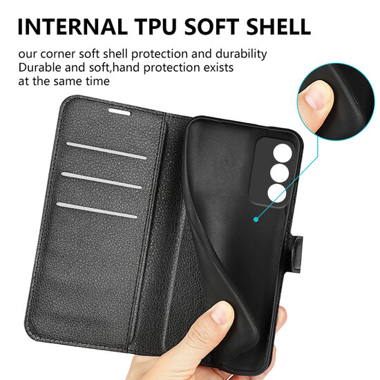 Oppo A80 5G Hoesje - MobyDefend Kunstleren Wallet Book Case (Sluiting Voorkant) - Bruin