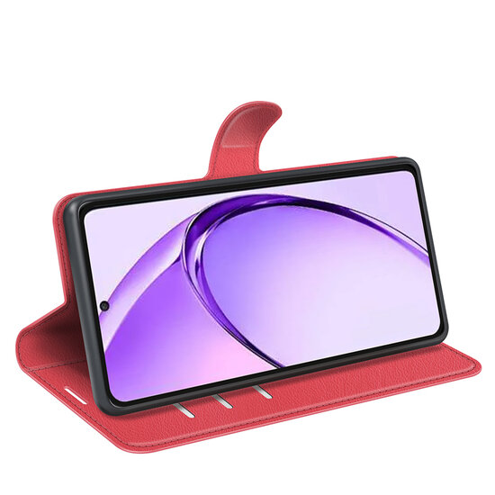 Oppo A80 5G Hoesje - MobyDefend Kunstleren Wallet Book Case (Sluiting Voorkant) - Rood