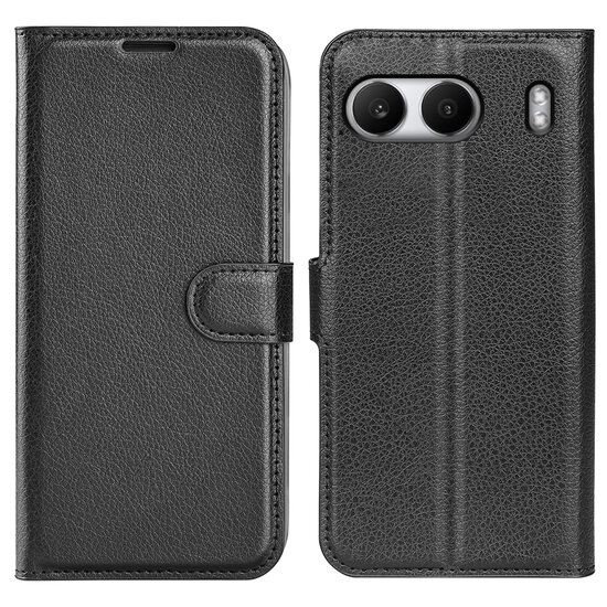 OnePlus Nord 4 Hoesje - MobyDefend Kunstleren Wallet Book Case (Sluiting Voorkant) - Zwart