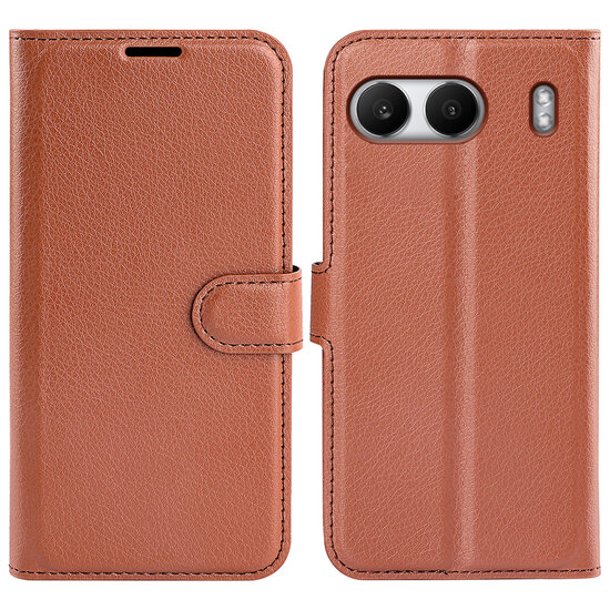 OnePlus Nord 4 Hoesje - MobyDefend Kunstleren Wallet Book Case (Sluiting Voorkant) - Bruin