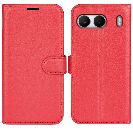 OnePlus Nord 4 Hoesje - MobyDefend Kunstleren Wallet Book Case (Sluiting Voorkant) - Rood