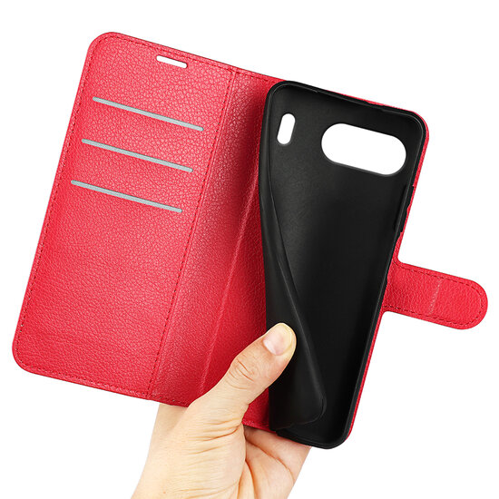 OnePlus Nord 4 Hoesje - MobyDefend Kunstleren Wallet Book Case (Sluiting Voorkant) - Rood