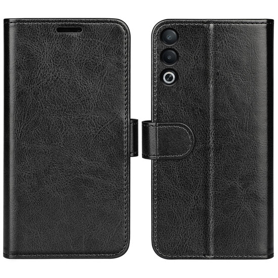 Oppo A80 5G Hoesje - MobyDefend Wallet Book Case (Sluiting Achterkant) - Zwart
