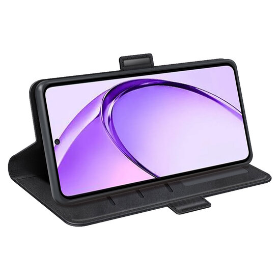Oppo A80 5G Hoesje - MobyDefend Luxe Wallet Book Case (Sluiting Zijkant) - Zwart