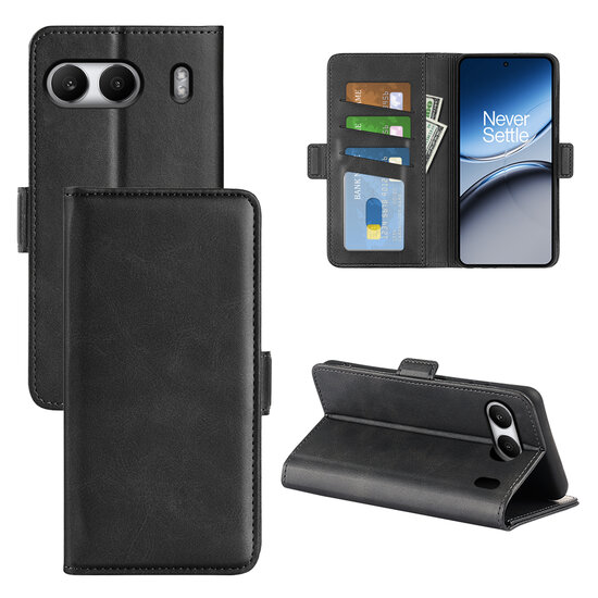 OnePlus Nord 4 Hoesje - MobyDefend Luxe Wallet Book Case (Sluiting Zijkant) - Zwart