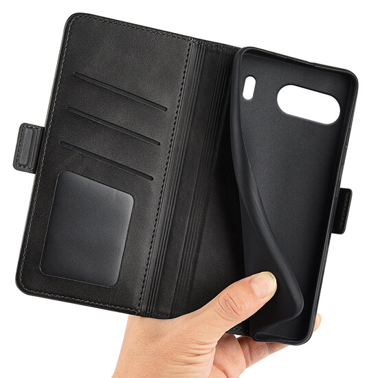 OnePlus Nord 4 Hoesje - MobyDefend Luxe Wallet Book Case (Sluiting Zijkant) - Zwart
