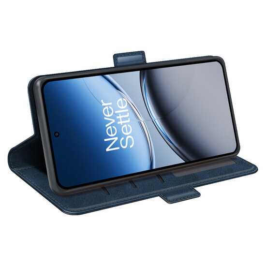OnePlus Nord 4 Hoesje - MobyDefend Luxe Wallet Book Case (Sluiting Zijkant) - Blauw