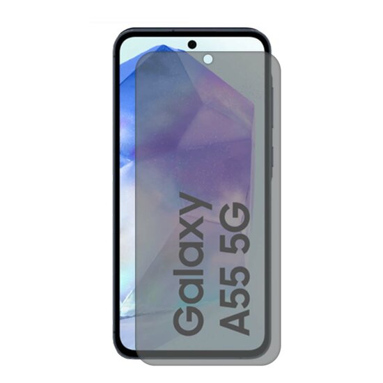 MobyDefend Samsung Galaxy A55 Screenprotector - Matte Privacy Glass Screensaver