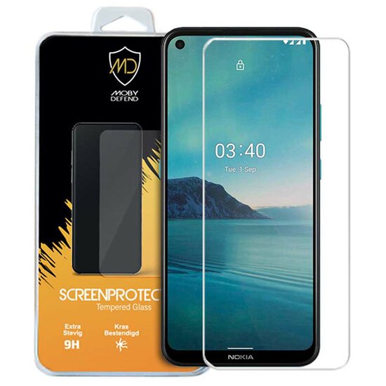 Nokia 3.4 screenprotector - MobyDefend Case-Friendly Screensaver - Gehard Glas