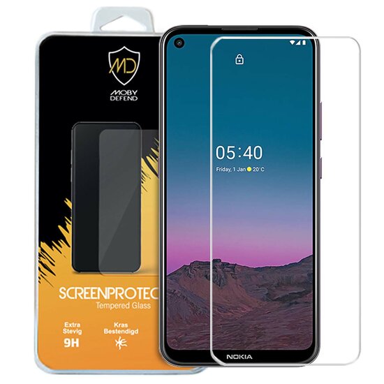 Nokia 5.4 screenprotector - MobyDefend Case-Friendly Screensaver - Gehard Glas