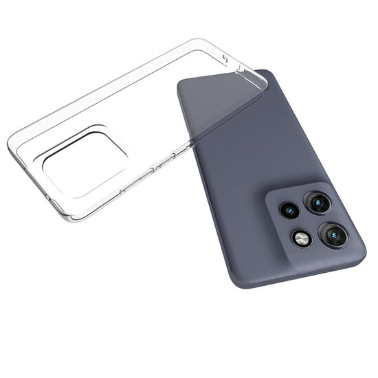 Motorola Edge 50 Neo Hoesje - MobyDefend Transparante TPU Backcover - Volledig Doorzichtig