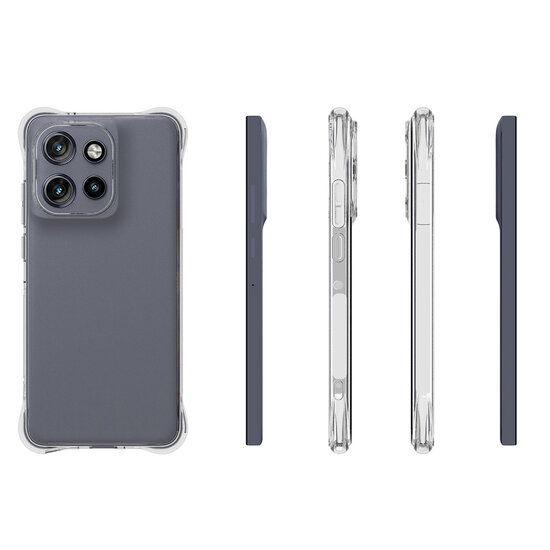 Motorola Edge 50 Neo Hoesje - MobyDefend Transparante Shockproof TPU Backcover - Verstevigde Hoeken - Volledig Doorzichtig