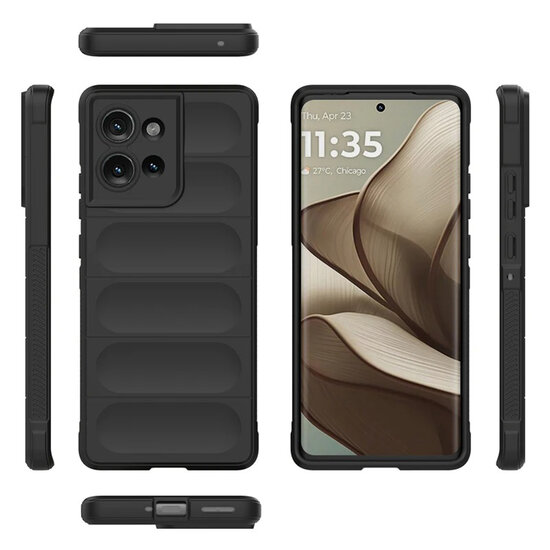 Motorola Edge 50 Hoesje - MobyDefend TPU Gripcase - Paars