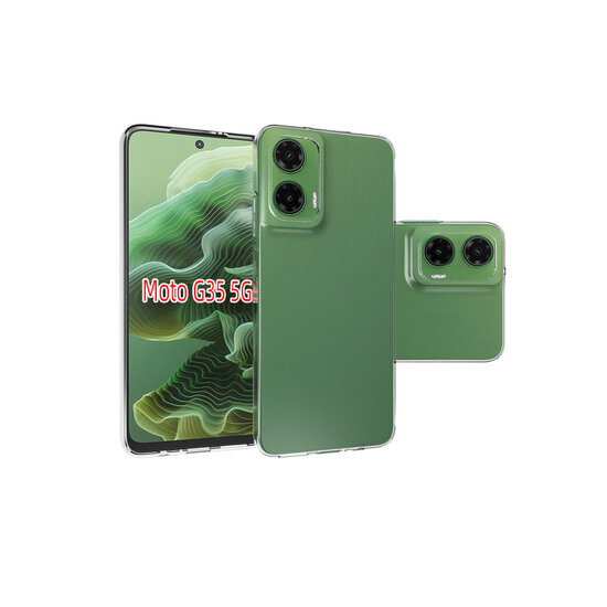 Motorola Moto G35 Hoesje - MobyDefend Transparante TPU Backcover - Volledig Doorzichtig