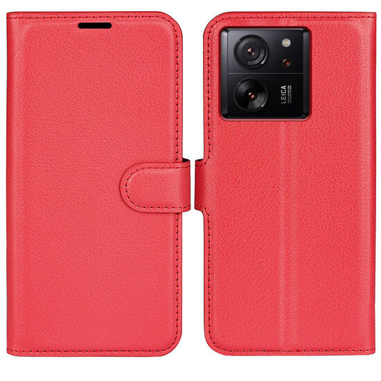Xiaomi 13T / 13T Pro Hoesje - MobyDefend Kunstleren Wallet Book Case (Sluiting Voorkant) - Rood