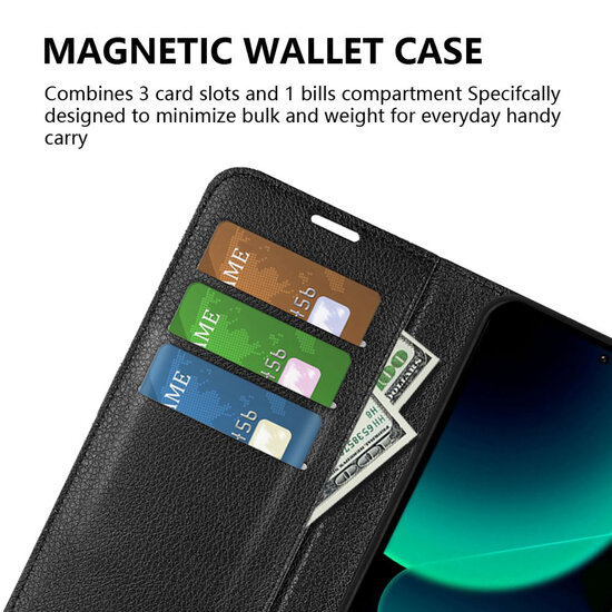 Xiaomi 13T / 13T Pro Hoesje - MobyDefend Kunstleren Wallet Book Case (Sluiting Voorkant) - Bruin